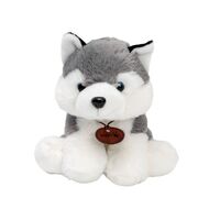 КИДС, мягкая игрушка, хаски, 20 см, серый 1