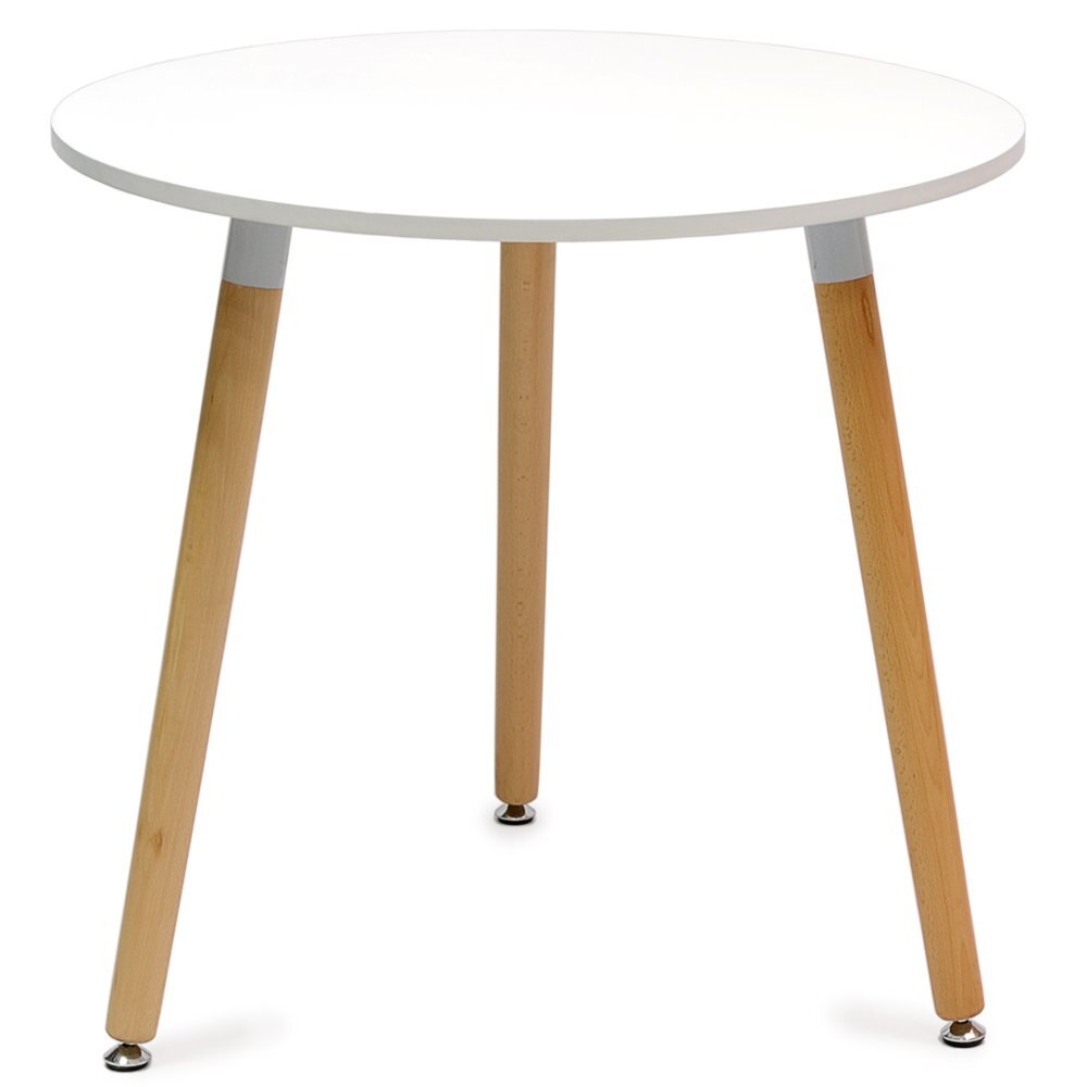 EAMES, стол круглый, T-12, диаметр 80см, белый, М
