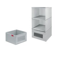СЕЙРА, короб с окном, 29х29х18 см, серый 1