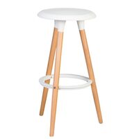 EAMES, стул барный, N-19, Modern, интерьерный, белый, М