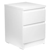 КАСТОР, тумба прикроватная, 2 ящика, 39х37х49 см, белый, М 1
