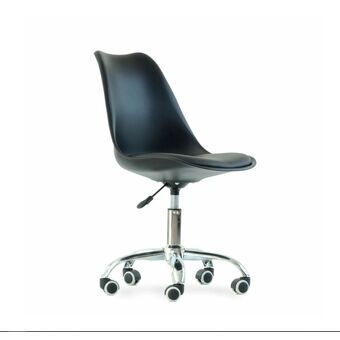 EAMES, стул рабочий, N-23 Sephi Roll, экокожа черная, М