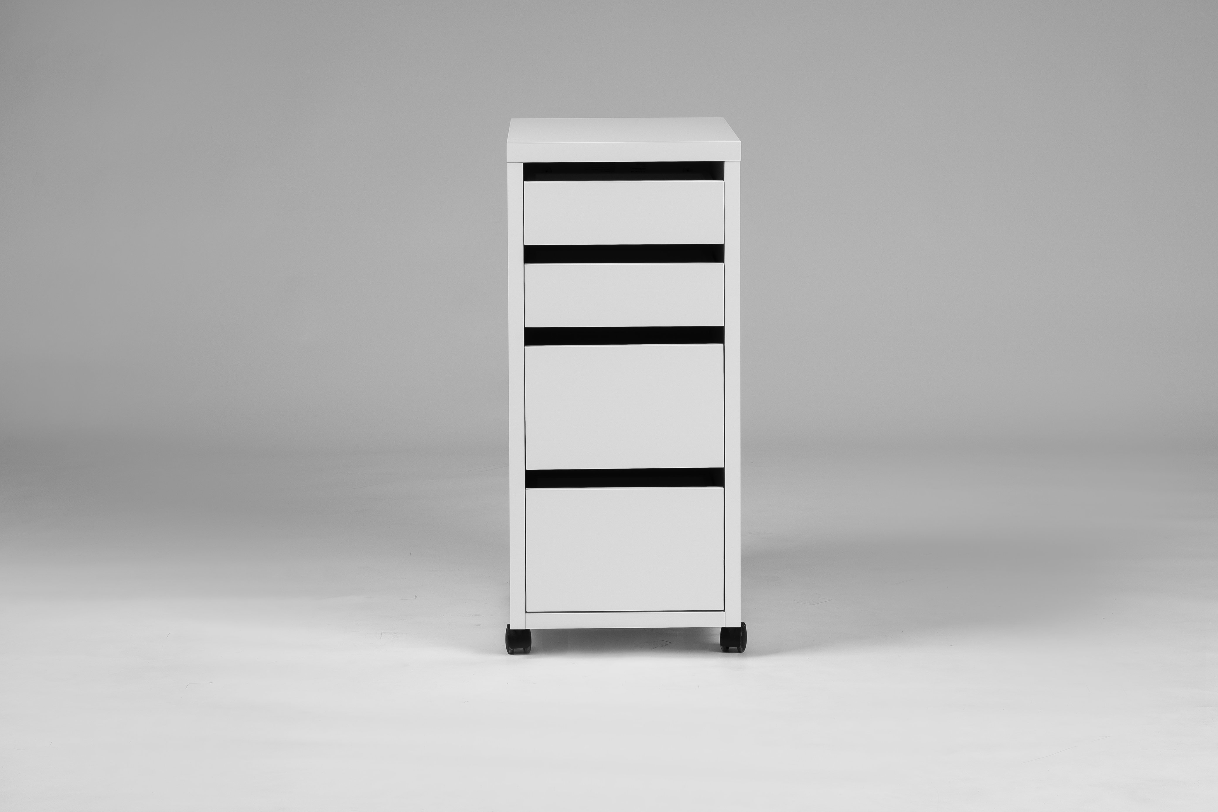 КОМПИ, тумба на колесиках, 4 ящика, 75x33x50 см, белый, М 3