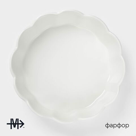ФЛОРА, блюдо для запекания, 15 см, фарфор, белый 2