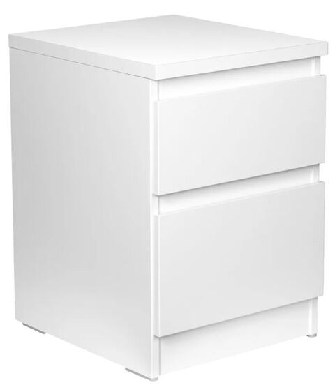 КАСТОР, тумба прикроватная, 2 ящика, 39х37х49 см, белый, М 1