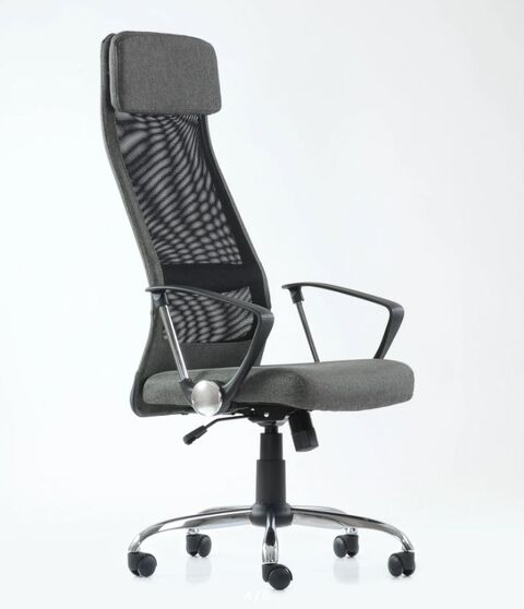 EAMES, кресло K-116, серая ткань, M