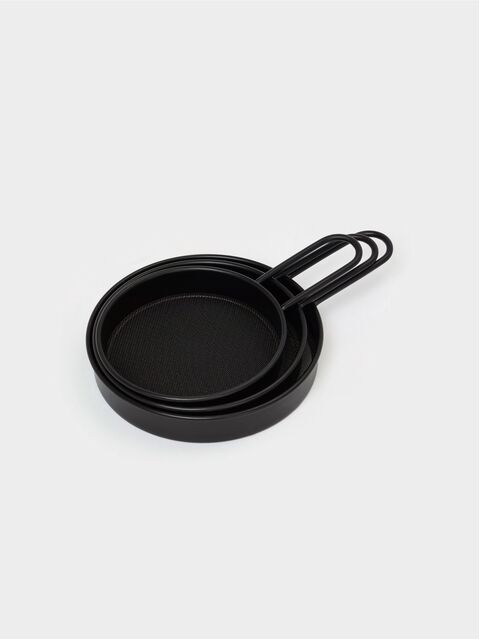 МАГИСТРО, сито с ручкой, набор 3 шт, 8см, 9см, 10см, сталь, черный 4