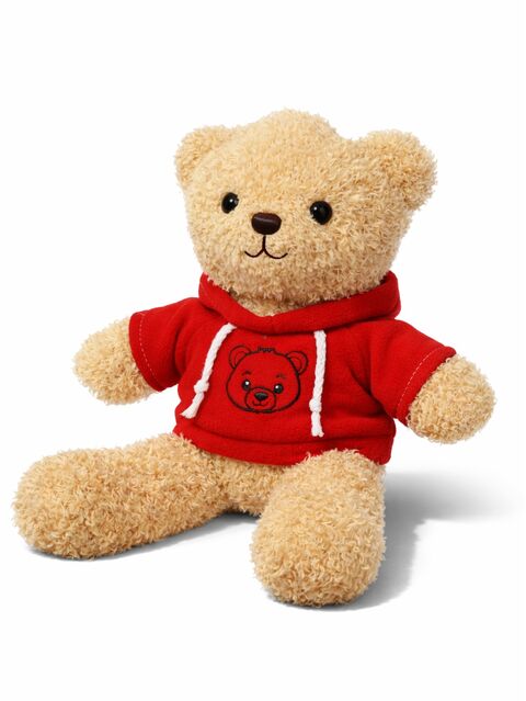 КИДС, мягкая игрушка, медведь в кофте, 30 см, красный 6