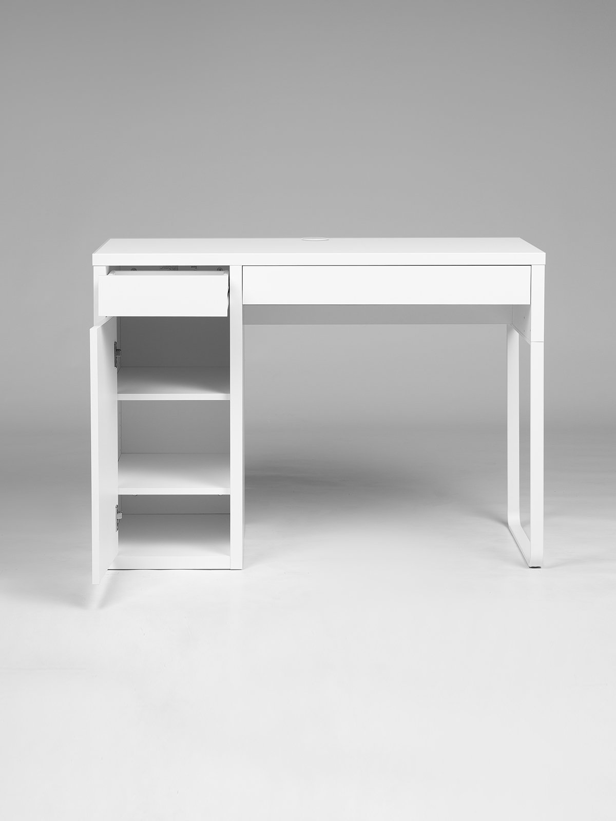 КОМПИ 105, стол письменный, с ящиком, белый, 105х75х50 см, М 3