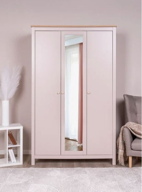 САГА, шкаф платяной 3-дверный, с зеркалом, 132х64х215 см, 1