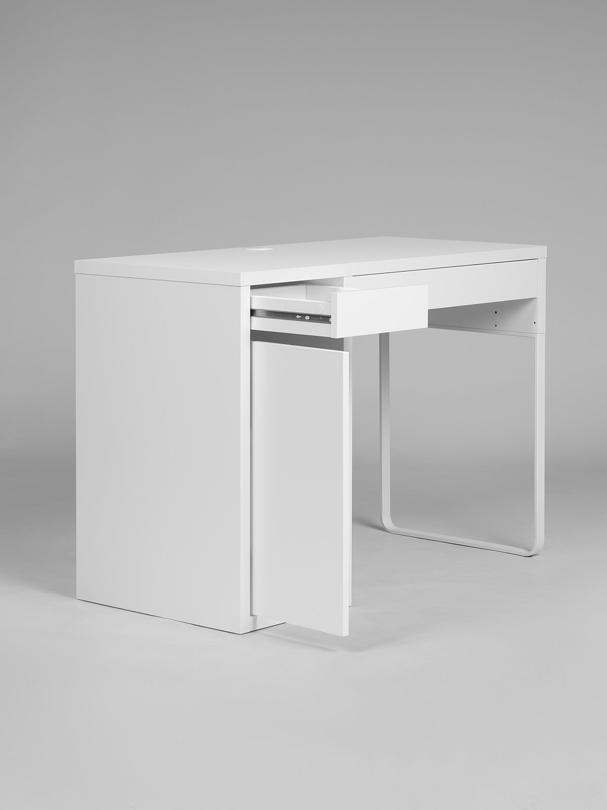 КОМПИ 105, стол письменный, с ящиком, белый, 105х75х50 см, М 2