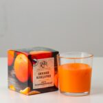 "Зимний мандарин", свеча ароматическая в стакане, подарочная упаковка, 8х8,5 см, 30 ч