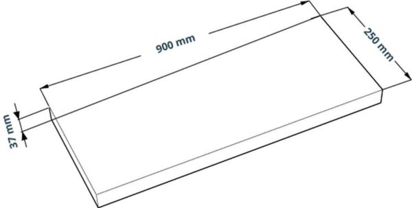 FORA, полка настенная, 90х25х3.7 см, белый