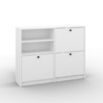 NICE, тумба для обуви, 3 отделения, 2 полки, белый, 85х28.5см, М1