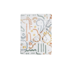 ЙЕРРНА, простыня на резинке, 80х200см, белый с рисунком, перкаль