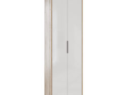 NORDIC, шкаф узкий 2-дверный с выдвижной штангой, дуб сонома/белый, М2