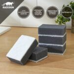 Набор губок для посуды, 5 шт, с частицами угля, 8,8×6×3 см, серый