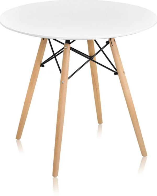 EAMES, стол обеденный, T-8, 80 см, белый, М