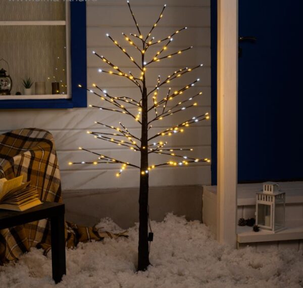 Дерево светодиодное 1.5 м, корич., 224LED, 220V, эффект мерцания, БЕЛЫЙ 3613135