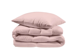 ЙЕРРНА, пододеяльник и 2 наволочки, 200х200/50х70см, пудровый, перкаль