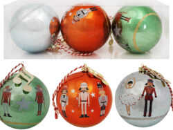 Елочные шары Сказочные герои в наборе 3шт d8см