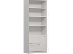 СИРИУС, стеллаж, 2 ящика, 78х190 см, белый, М2