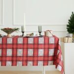 ВИНТЕР, скатерть в клетку, 149х220 см, саржа, красный