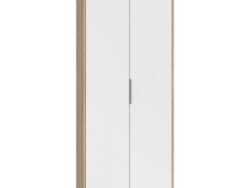 НОРДИК, шкаф 2-дверный, 81х58х211 см, дуб сонома/белый