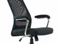 ОФИС К-115, кресло рабочее, черное сиденье, черная сетка