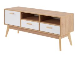 КАЛГАРИ, тумба под ТВ, 128х57х40 см, дуб светлый