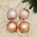 "Клоуд классика", набор шаров пластик, золотистый, d-8см, 4шт