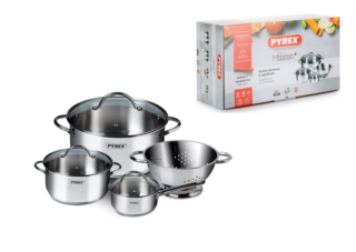 "Pyrex" Master", набор кухонной посуды, 7пр. 2кастрюли, 1ковш, 1дуршлаг