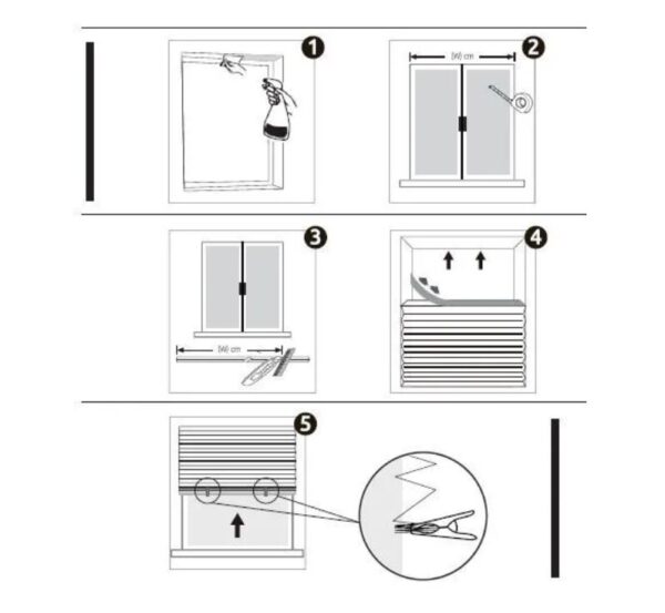 Roomdecor, жалюзи плиссе самоклеящиеся, затемняющий, черный, 120х180см