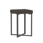 ТОРОНТО, табурет, каркас графит/сиденье серый, 33x33x48 см