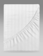 "Verossa Stripe", простыня на резинке, 140x200 см, хлопок, страйп, White
