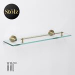Stolz Loft basic, полка для ванной, стеклянная, Bronze