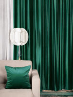 Комплект штор MONACO EMERALD 150x270см -2шт, зеленый, велюр