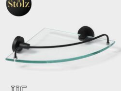 Stolz Loft basic, полка для ванной, угловая, стеклянная