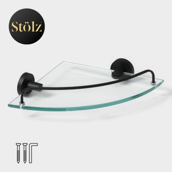 Stolz Loft basic, полка для ванной, угловая, стеклянная