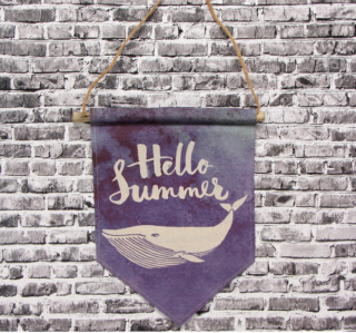 Панно подвесное Hello summer, рисунок Кит, 26х30 см