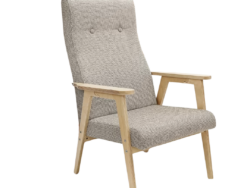 РЕТРО, кресло, береза, рогожка, светло-серый, Alba Ash