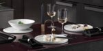 LA PALLA, набор фарфоровой посуды на 2 персоны, 7 предметов, белый