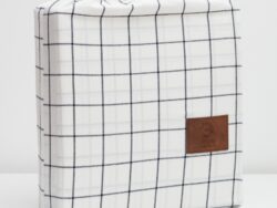 ЖАТЫЙ ХЛОПОК, комплект постельного белья, 2 спальный, жатый хлопок, клетка/белый