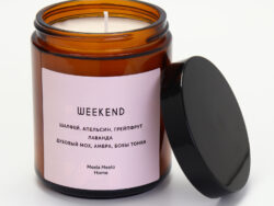 Meela Meelo, свеча в банке ароматическая, 250 мл, Weekend