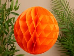 PARTY, шар бумажный, 30 см, оранжевый