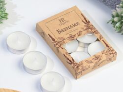 Organic, свеча чайная ароматическая, 6шт, базилик