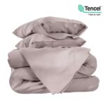 Tencel, евро комплект постельного белья из 100% тенселя, пудра