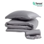 Tencel, простыня на резинке, 180х200+30 см, серый