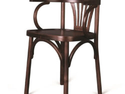 ВЕНСКИЙ Классик, стул из массива березы с подлокотниками, темно-коричневый