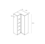 БОСТОН, шкаф угловой, 95х220х97 см, белый, М3
